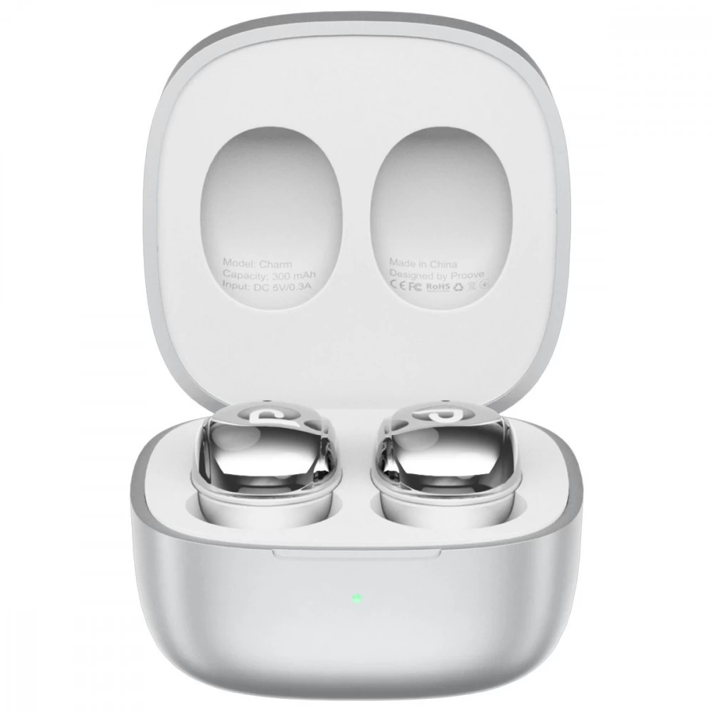 Навушники вкладиші бездротові TWS APP Proove Charm silver (TWCH0001AP06)