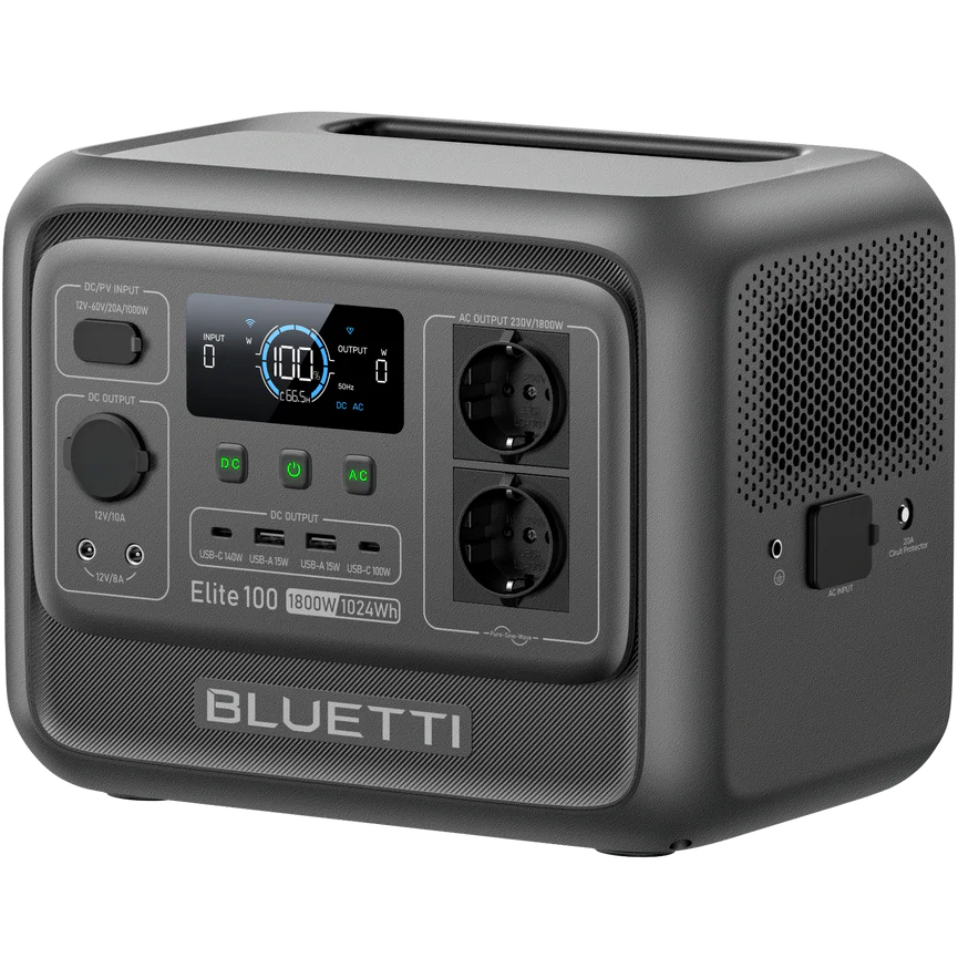 Зарядна станція Bluetti Elite 100 V2, 1800 Вт, 1024 Вт*год
