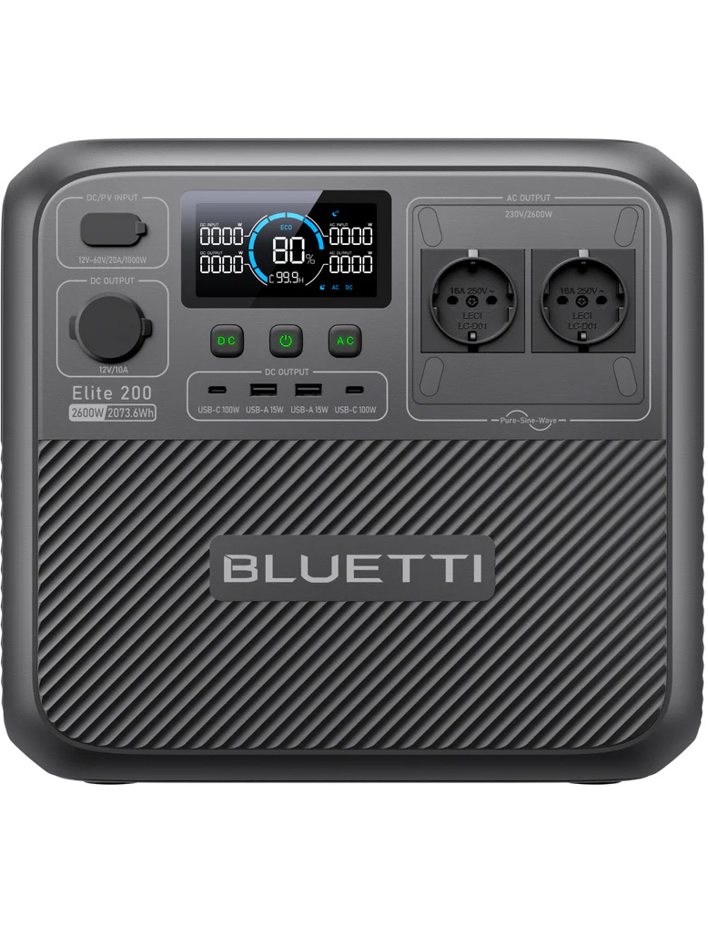 Зарядна станція Bluetti Elite 200 V2, 2600 Вт, 2073 Вт*год