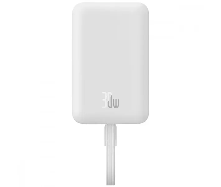 Портативна батарея PowerBank Baseus Magnetic Mini 10000mAh 30W Білий (P1002210B223-00)