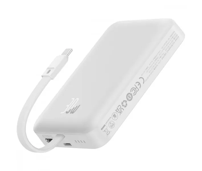 Портативна батарея PowerBank Baseus Magnetic Mini 10000mAh 30W Білий (P1002210B223-00)