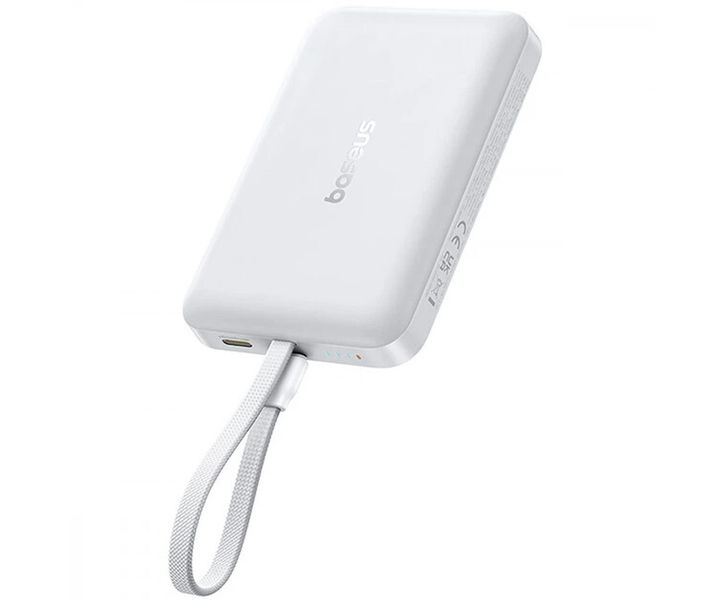 Портативна батарея PowerBank Baseus EnerFill FM11 with Built-in Type-C Cable 10000mAh 30W E0028905 White