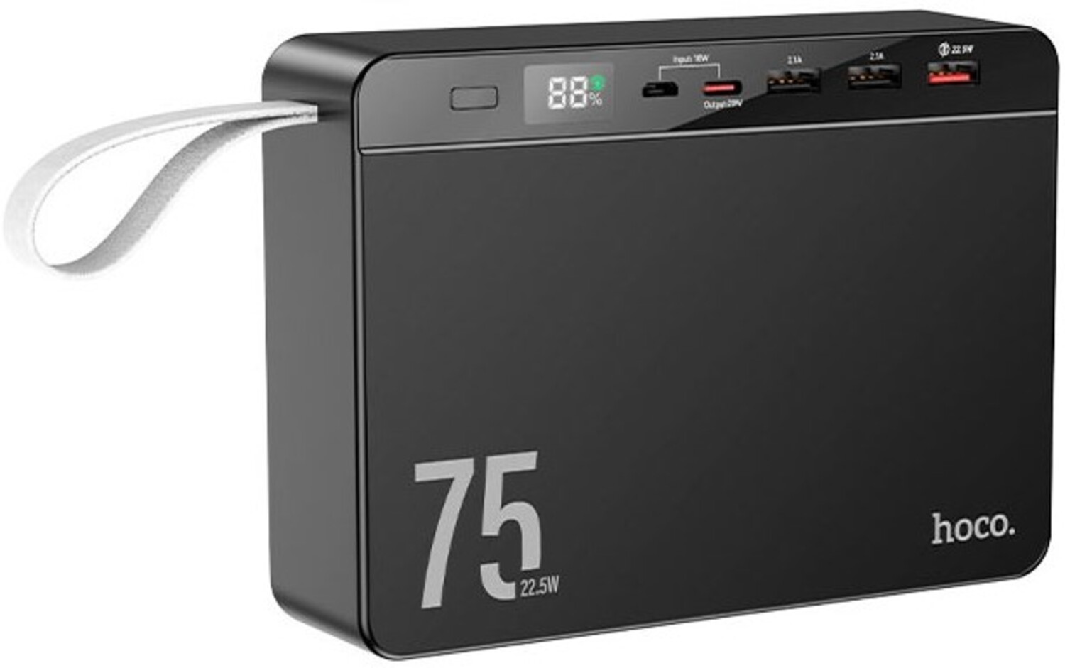 Батарея мобільна HOCO J94 Overlord 22.5W 75000mAh Black