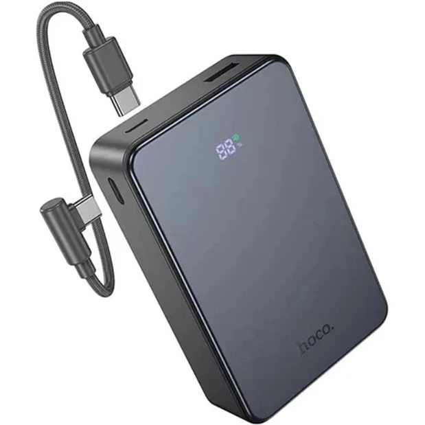 Портативная батарея HOCO J170A Starlight 20000 mAh 22.5W with cable USB-C Metal Gray (6942007672702)
