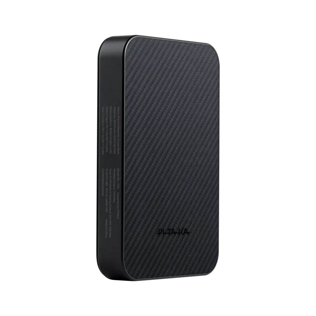 Портативна батарея Pitaka Aramid Qi2 5000mAh Twill Black/Grey