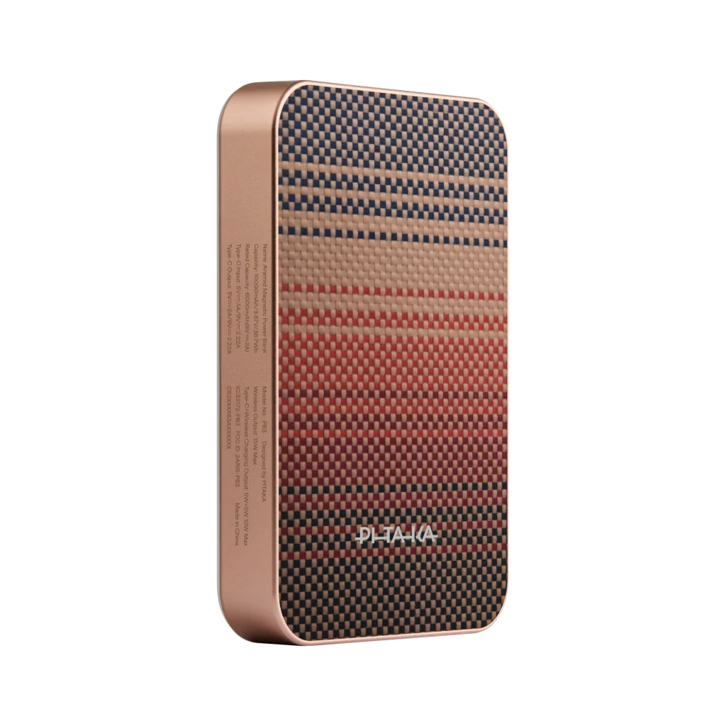 Портативна батарея Pitaka Aramid Fiber Magnetic Power Bank Qi2 10000mAh - Sunset (PBQ2502)