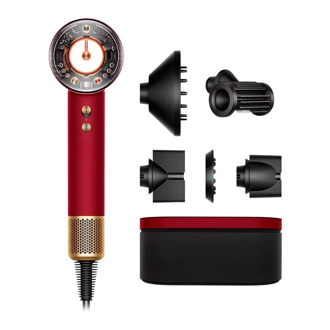 Фен Dyson Supersonic Nural HD16 Straight+Wavy Red Velvet/Gold (493117-01)