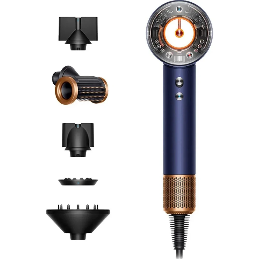 Фен Dyson Supersonic HD16 Nural Straight+Wavy Prussian Blue/Rich Copper (122612-01)