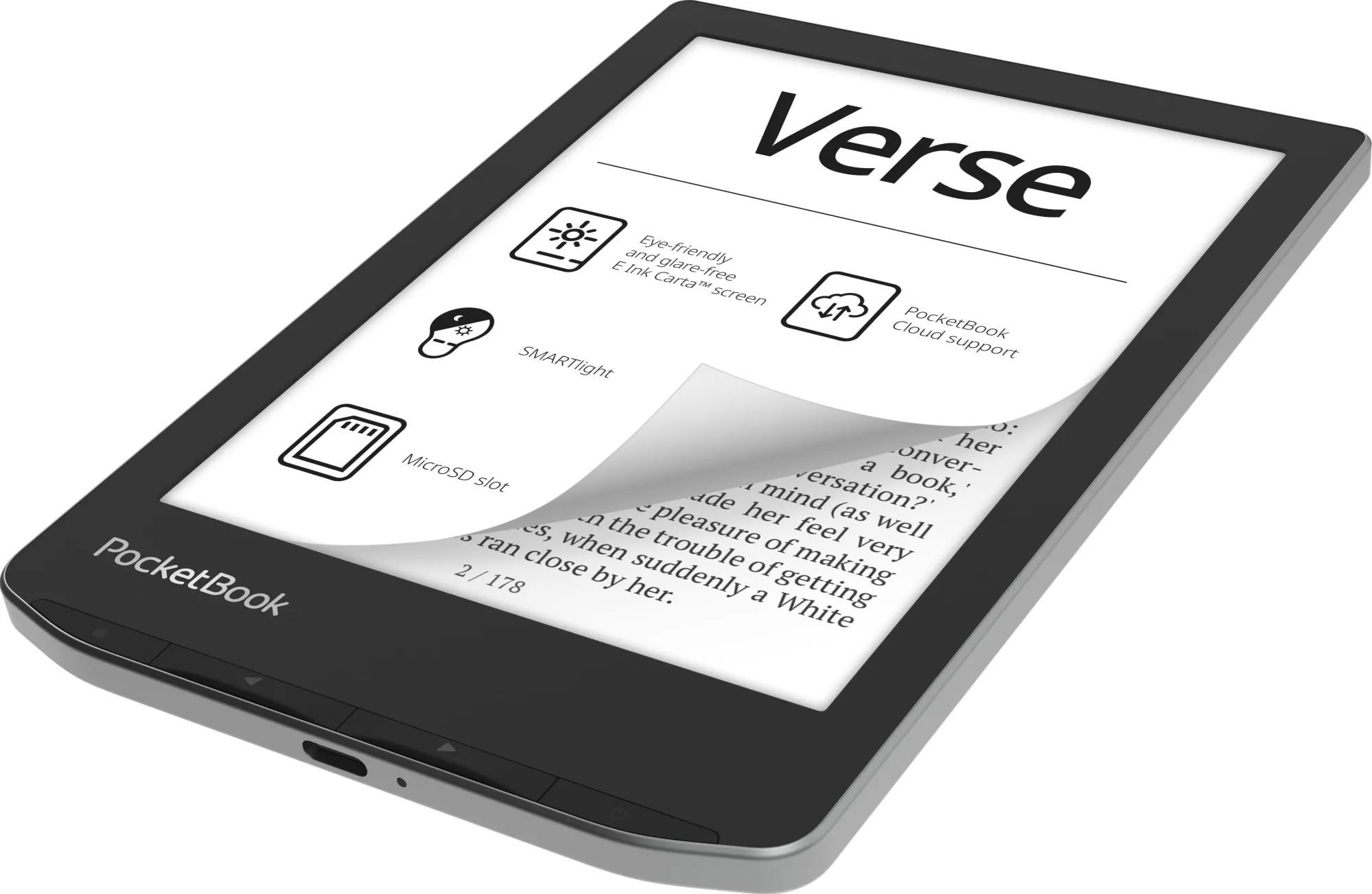 Электронная книга PocketBook 629 Verse, Mist Grey