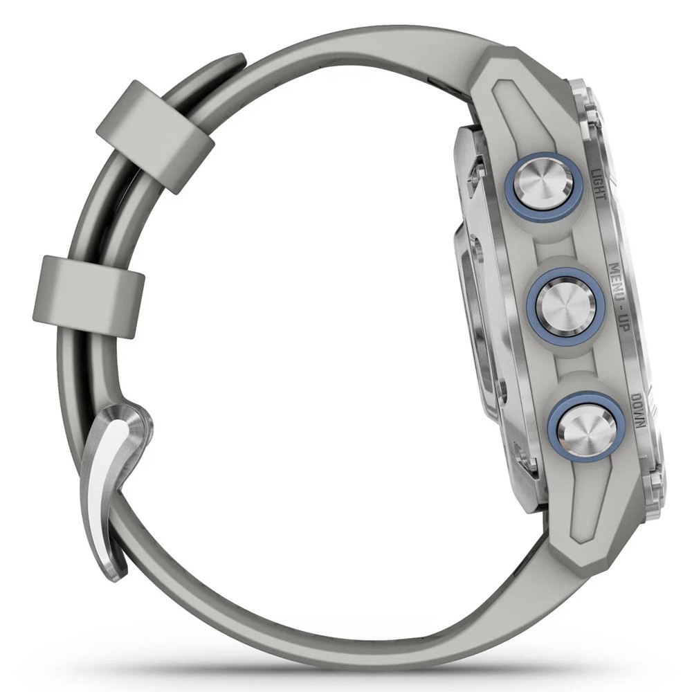Смарт-годинник Garmin Descent Mk3 43мм Stainless Steel with Fog Grey Silicone Band (010-02753-04)