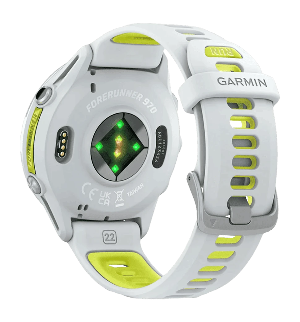 Смарт-годинник Garmin Forerunner 970 Titanium w. Whitestone Case and Whitestone/T. Amp Yellow Band (010-02969-01/11)