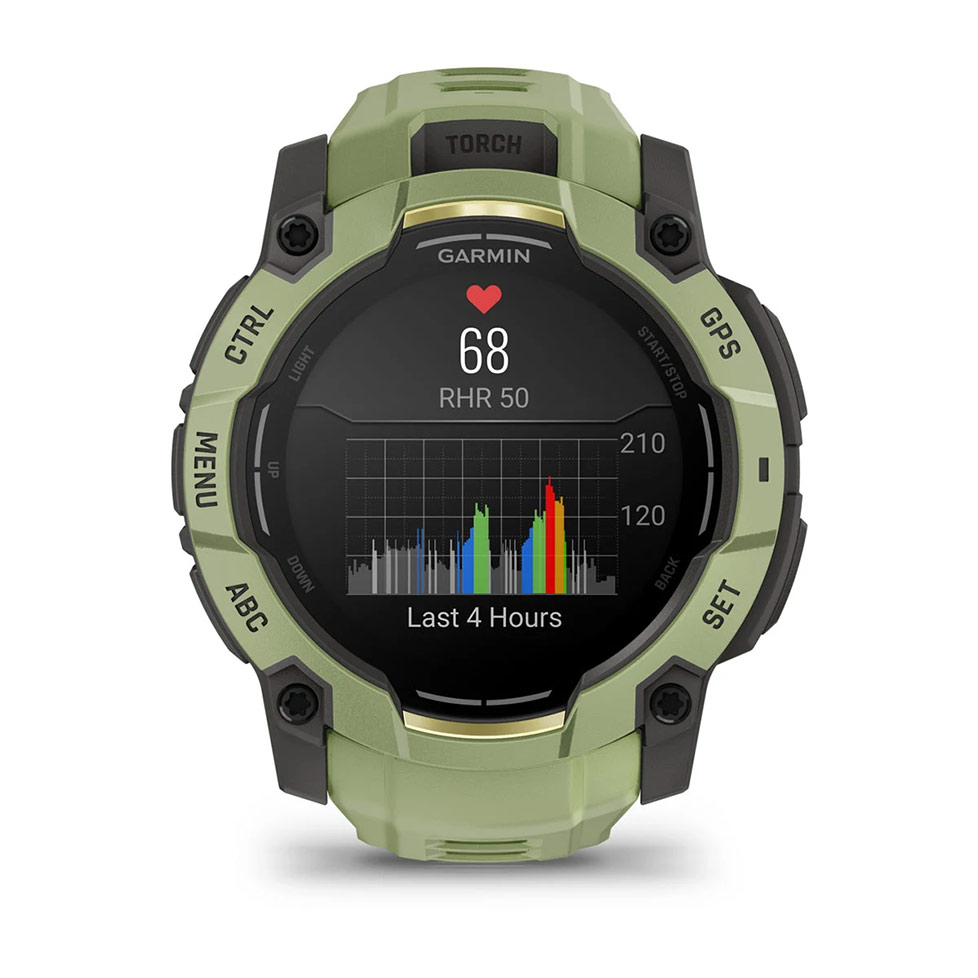 Смарт-годинник Garmin Instinct 3 50mm AMOLED Green with Fern Green Band (010-03020-02)