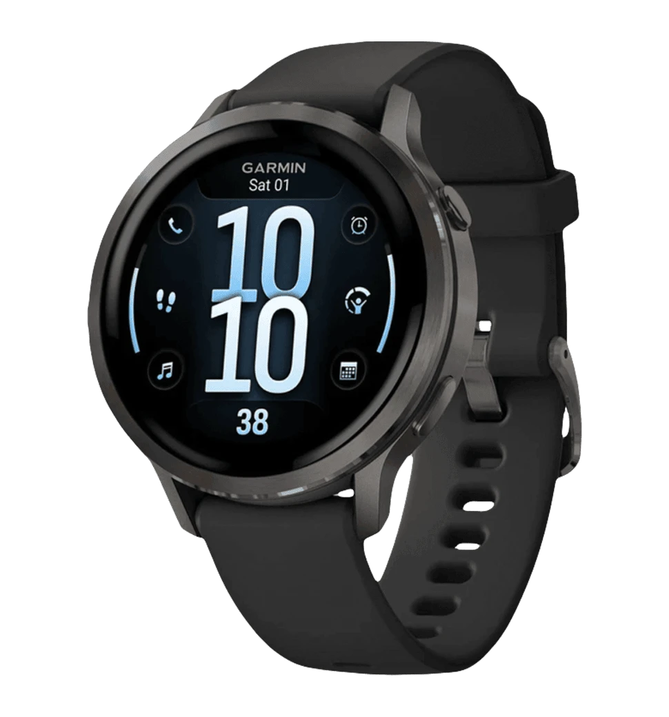 Смарт-часы Garmin Venu 4 41 mm Slate with Black Silicone Band (010-03013-02)