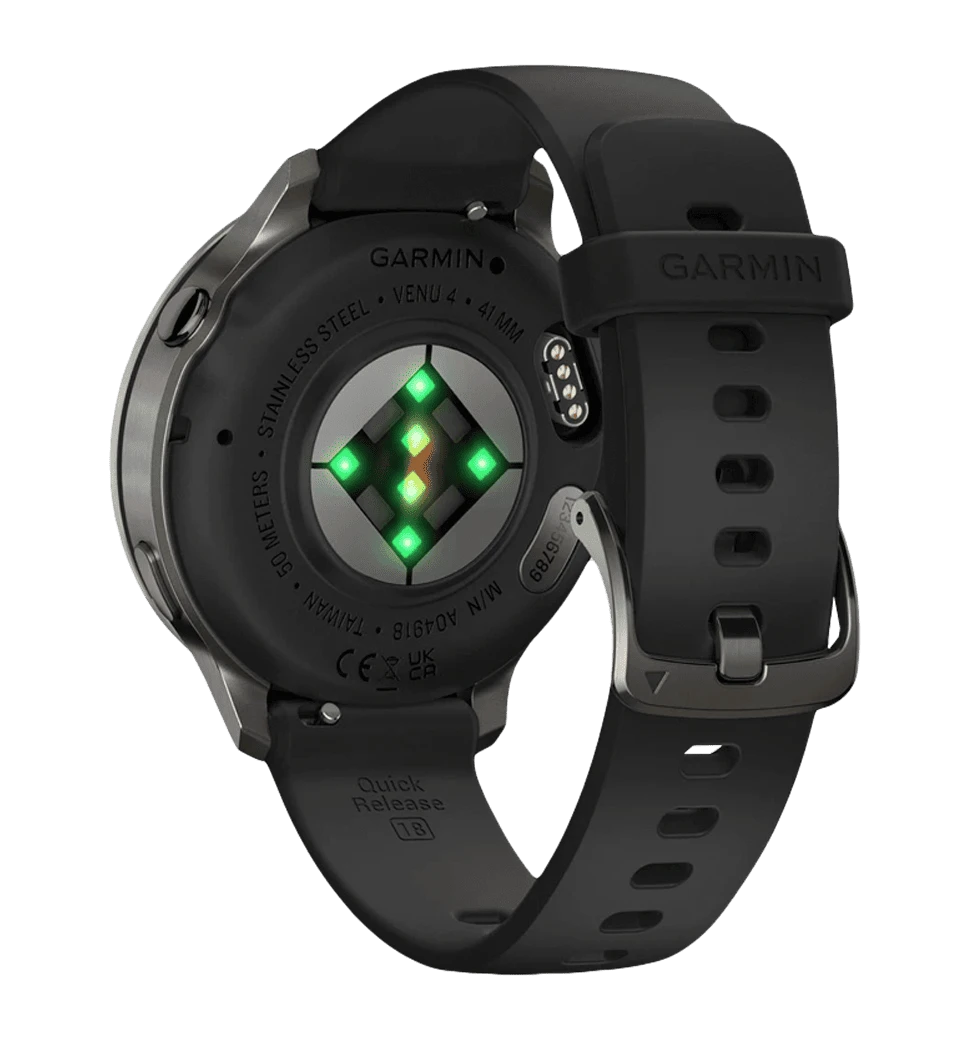 Смарт-часы Garmin Venu 4 41 mm Slate with Black Silicone Band (010-03013-02)