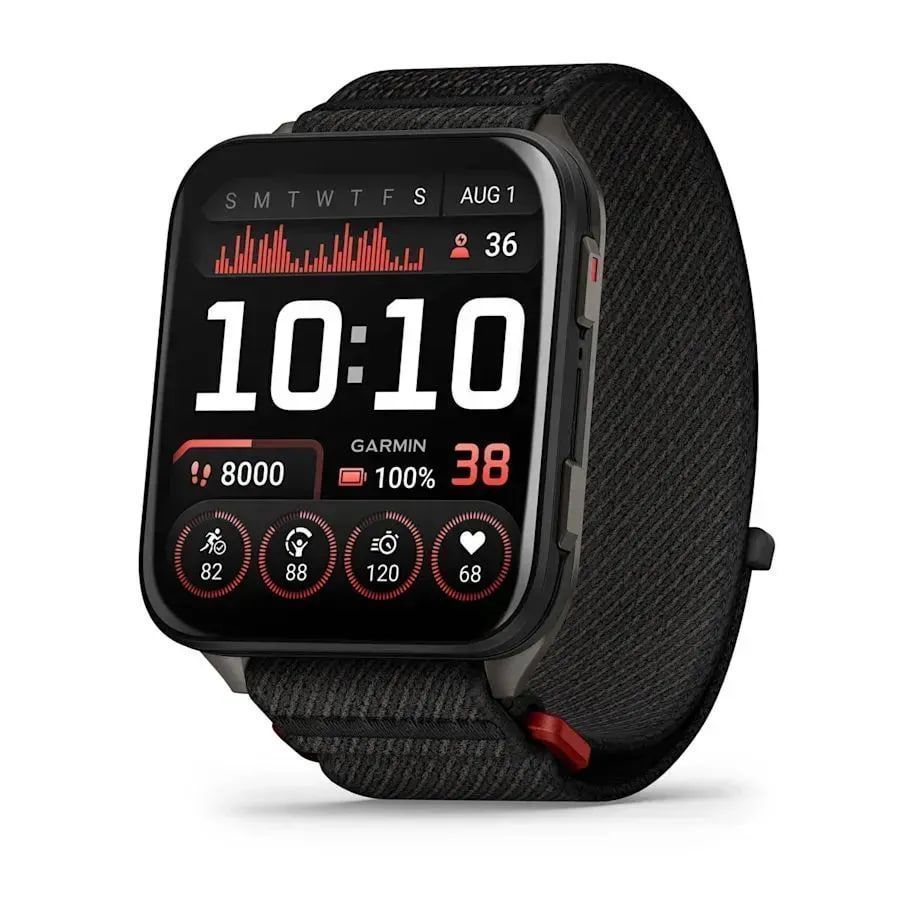 Смарт-годинник Garmin Venu X1 Black with Slate Titanium Caseback and Black ComfortFit Nylon Band (010-02980-02)