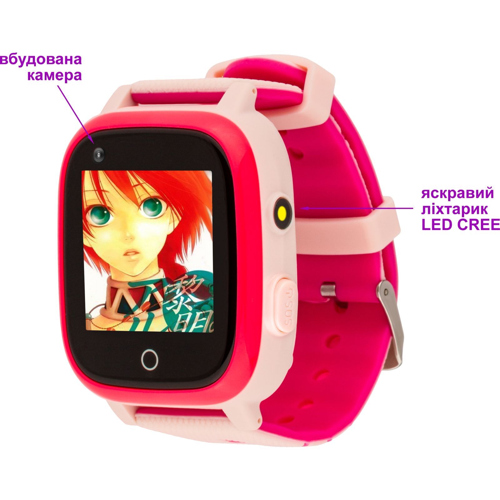 Смарт-часы Amigo GO005 4G WIFI Kids waterproof Thermometer Pink (747018)