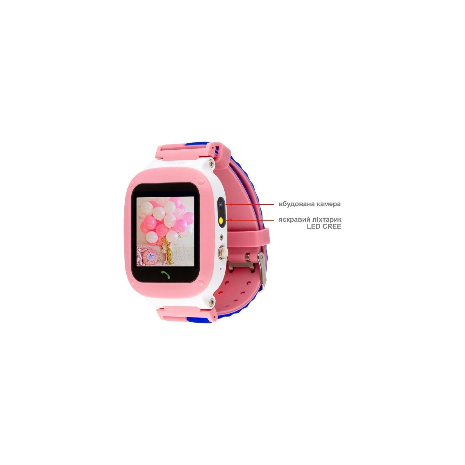 Смарт-годинник Amigo GO004 Splashproof Camera+LED Pink (746404)